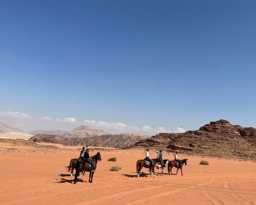 Exploring the desert on horseback