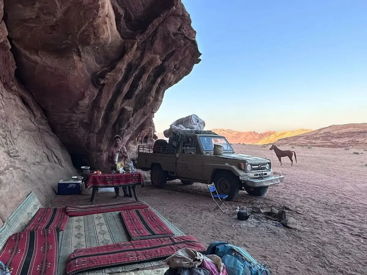Nomadic desert camp in Wadi Rum