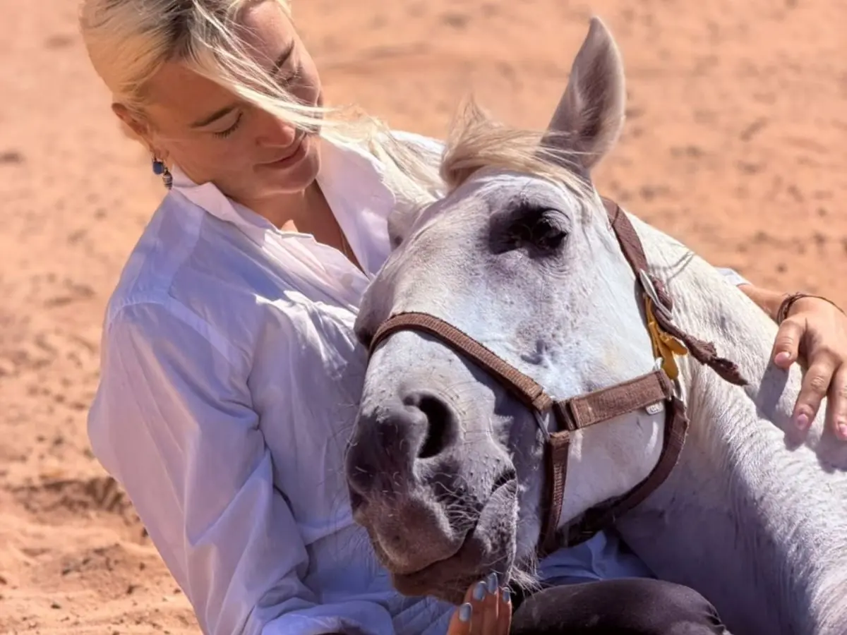 Horse riding through the Wadi Rum desert