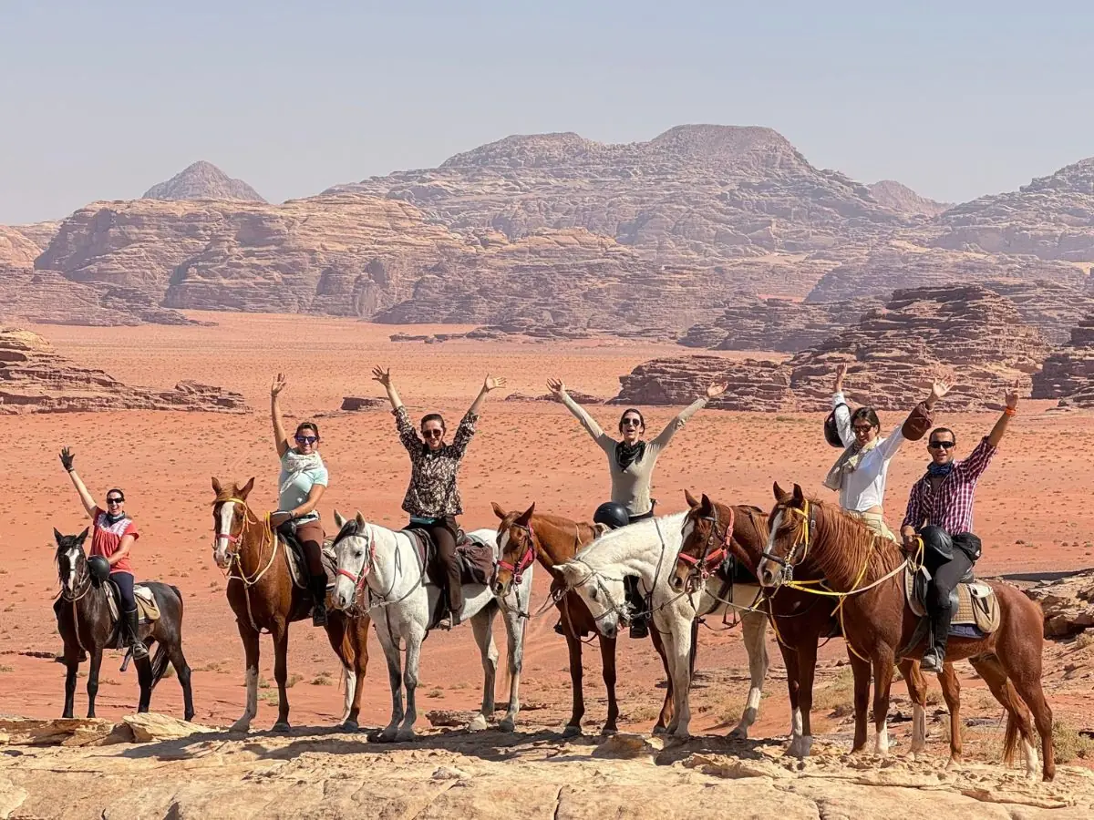 Three hour horse ride through Wadi Rum