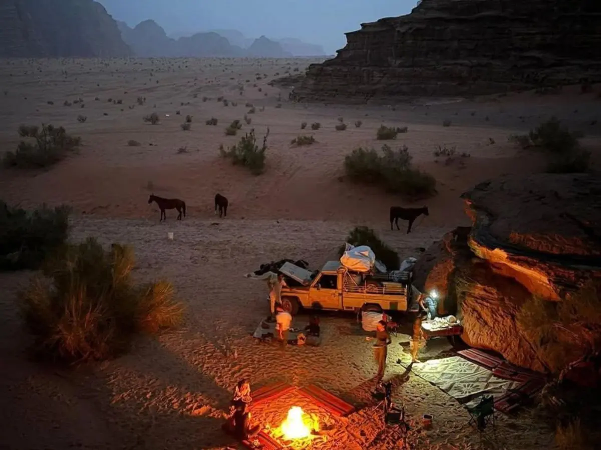 Desert camp during the three-day horse tour