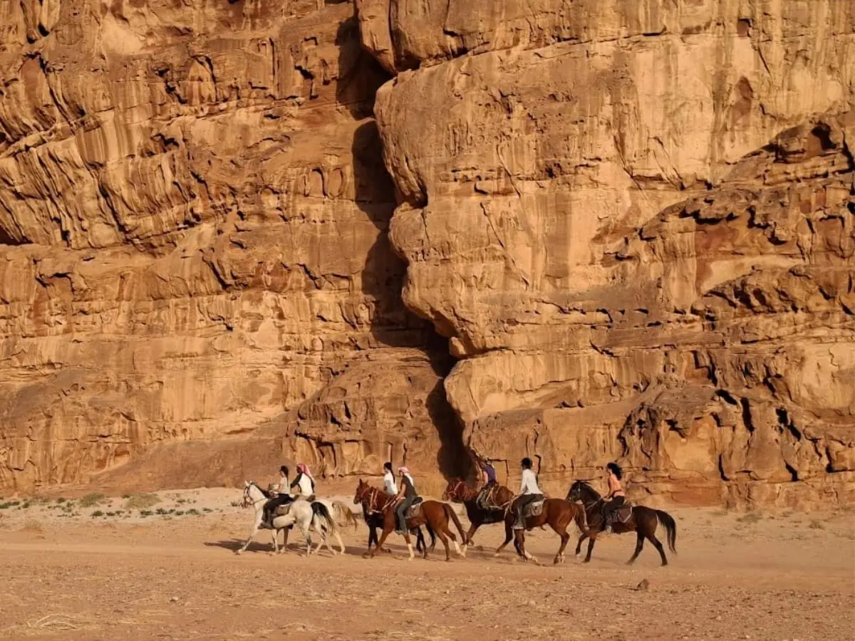 Horse riding in the Wadi Rum desert